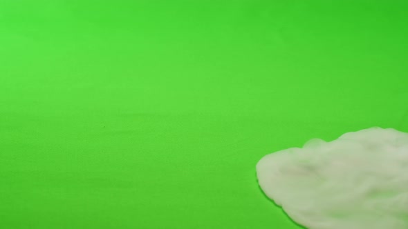 Smoke on Green Chroma Key Background