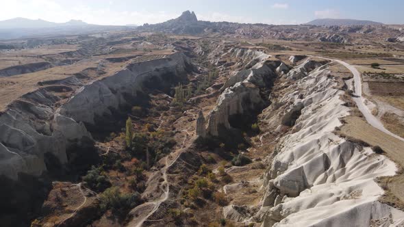 Cappadocia Landscape Aerial View, Turkey, Goreme National Park