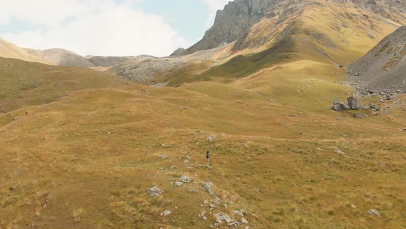 Female Hikes In The Mountains