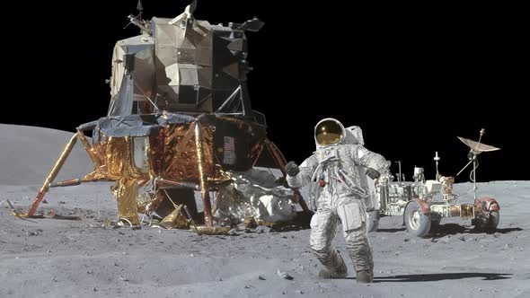 Astronaut Dancing on the moon