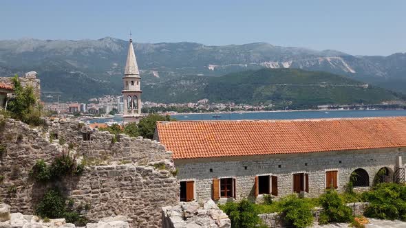 Old Town and Cathedral of St. John the Baptist in Budva, Montenegro