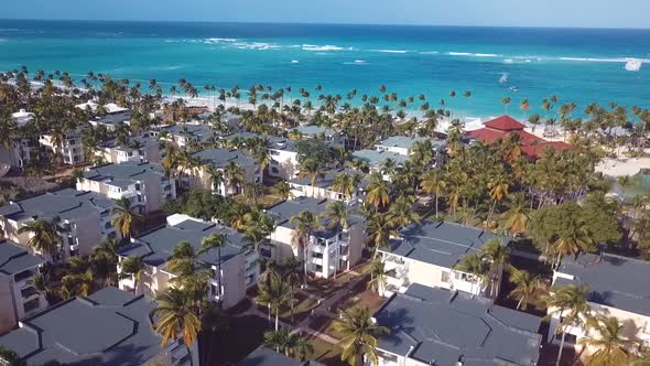 Resort In The Caribbean With Palms Tree Relax In 60 Fps