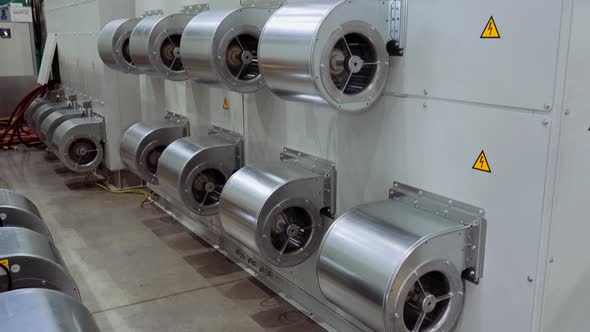 Turbine Engines Mounted on the Rear Wall of the Transformer Control Cabinet Generator