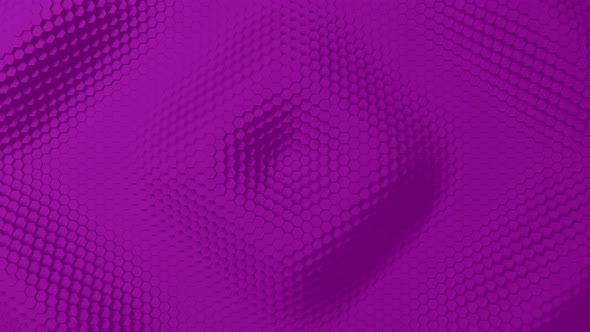 Abstract purple hexagon with offset effect