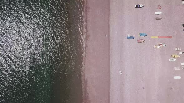 Borderline between the sea and the beach. Budleigh Salterton, Jurassic Coast, East Devon Area of Out