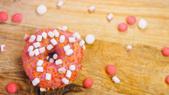 Pink Donuts Decorated with Marshmello