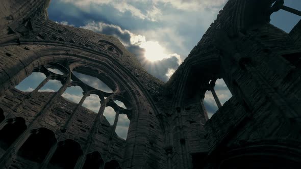 Sun Comes Out Above Abbey Ruins