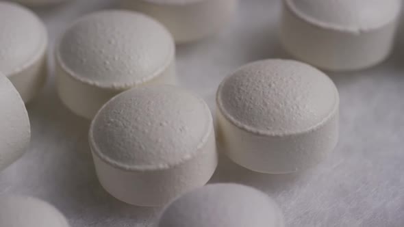 Rotating stock footage shot of vitamins and pills 