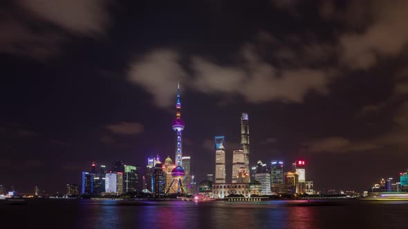 Time Lapse Of The Shanghai China Skyline