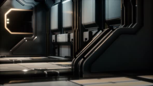 Sci-fi Tunnel or Spaceship Corridor alt