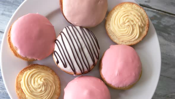 Colorful Biscuits on a Plate