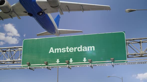 Airplane Take Off Amsterdam