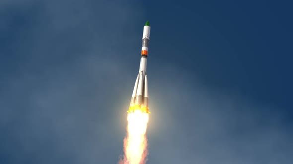 Cargo Carrier Rocket Launch