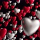 Looping Falling Hearts Black Background - VideoHive Item for Sale
