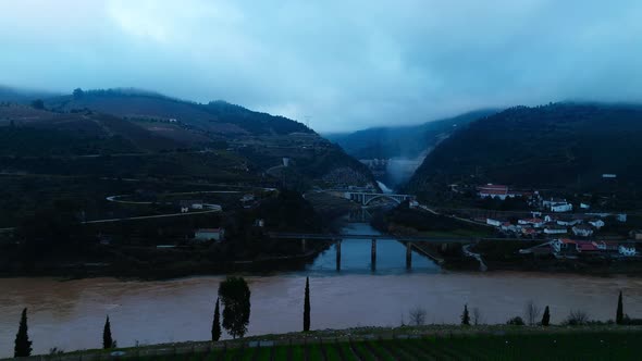 Village and River of Tua, Douro Valley. Portugal