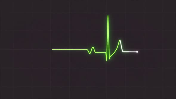 Abstract EKG Monitor showing heart beat on grey background