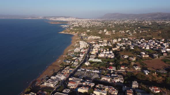 Amazing Aerial View of Island on Crete Greece