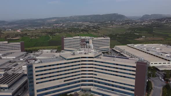 Aerial View Big Hospital Blocks