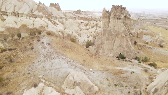 Cappadocia Landscape Aerial View. Turkey. Goreme National Park