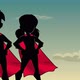 Super Kids Sky Silhouette - VideoHive Item for Sale
