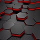 Big Moving Carbon Hexagons Red Light - VideoHive Item for Sale