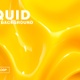 Liquid abstract yellow glossy wavy background - VideoHive Item for Sale