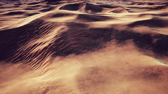 Sand Dunes at Sunset in the Sahara Desert in Libya