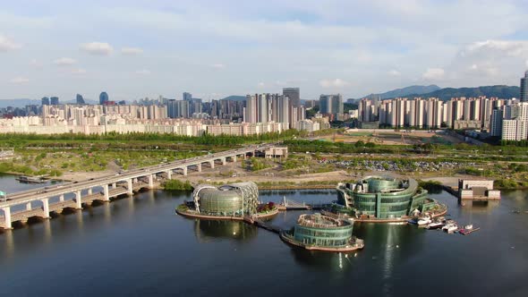 Seoul Han River Saebitseom City Building