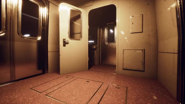 Empty Old Subway Train Station alt