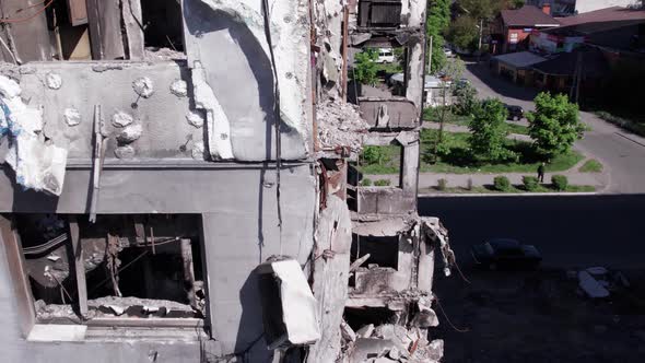 Residential Building Destroyed By the War in Ukraine Borodyanka Bucha District