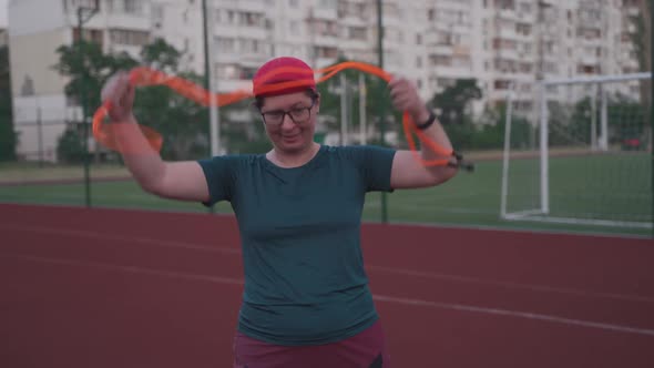 Fatty Woman with Jump Rope