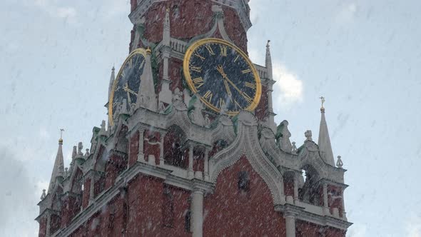 Moscow, Russia, View on Spasskaya Tower of the Moscow Kremlin. alt