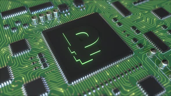 Russian Ruble Symbol on Operating Chipset