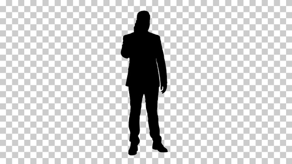 Silhouette businessman, Alpha Channel