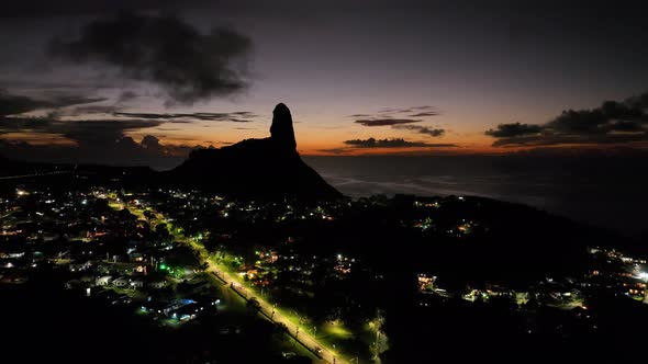 Sunset Fernando de Noronha Archilepago at Pernambuco state Brazil.