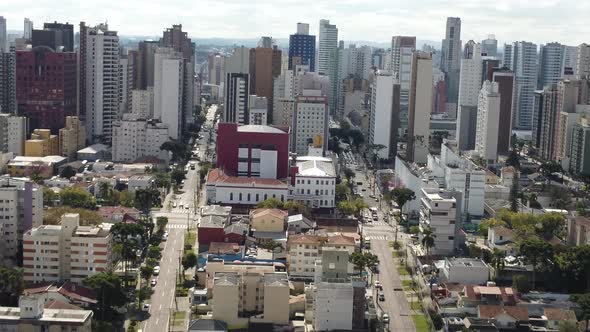 Downtown Curitiba Brazil. Landmark of city. Capital of Parana state.