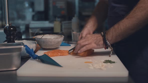 Chef preparing sushi