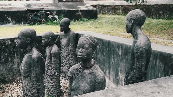 Historical Monument to Slaves in Stone Town Zanzibar Island Tanzania Africa