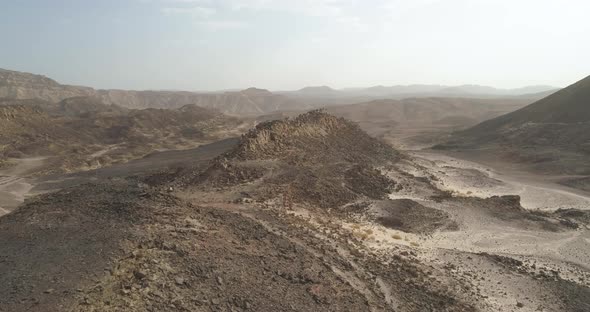 Aerial view of Ramon crater, Negev, Israel.