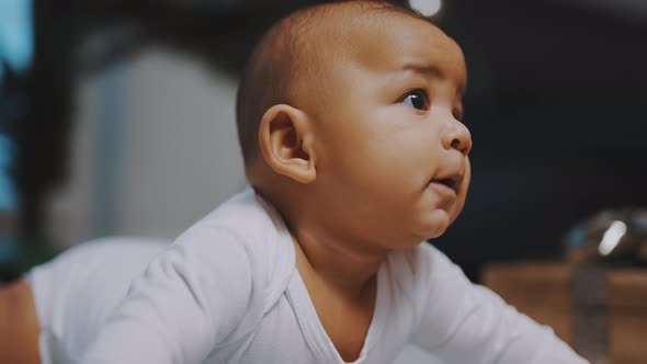 Portrait of Adorable African American Black Baby