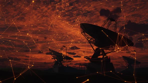 a group of space antennas or ground observatories observing space