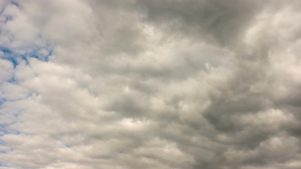 White Clouds On A Blue Sky Timelapse