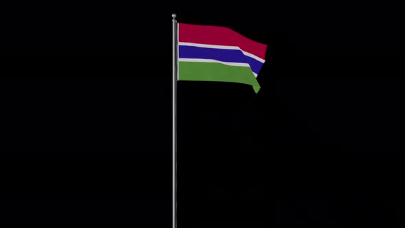 Gambia Flag Pole Loops With Alpha