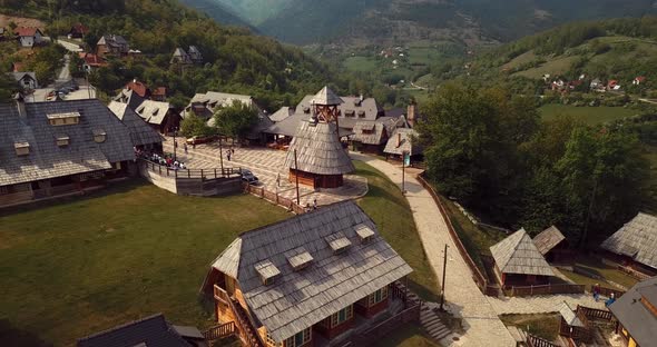 Drvengrad Serbia Aerial