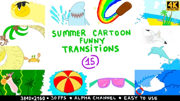 Summer Cartoon Funny Transitions alt