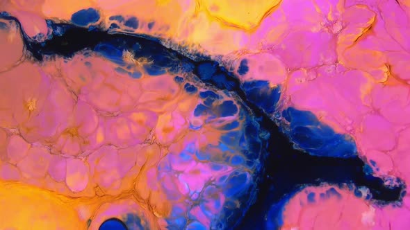 Psychedelic Color Spreading Paint Swirling And Explosion alt