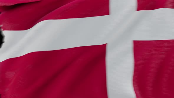 4K Denmark flag transition with alpha. two step