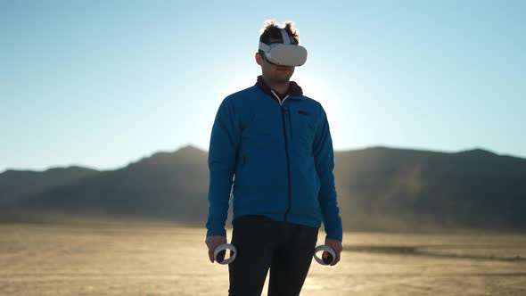 Man Using VR Headset