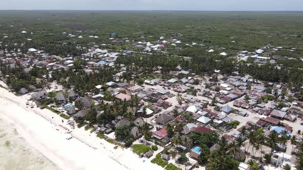 Zanzibar Tanzania  Aerial View of Houses Near the Coast