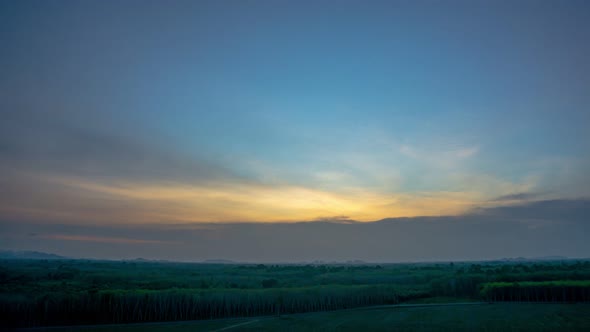 View of Colorful dramatic sky sunset or sunrise with Moving clouds background